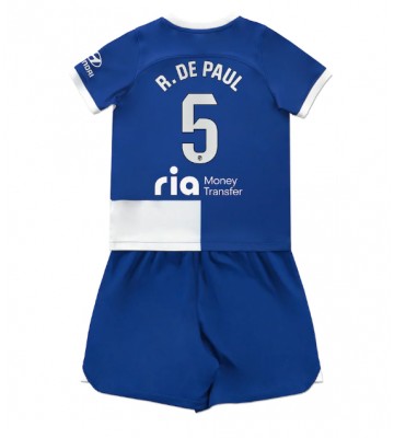Atletico Madrid Rodrigo De Paul #5 Borta Kläder Barn 2023-24 Kortärmad (+ Korta byxor)